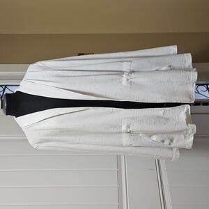 Jones New York White Open Cinch Waist Blazer Jacket XL